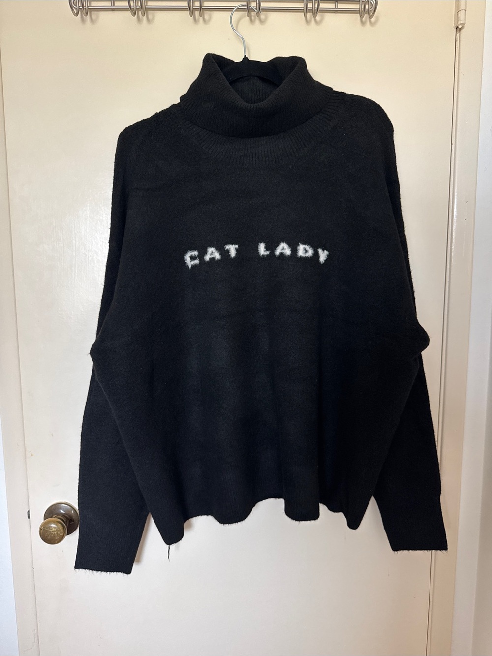The Cuddle Collab "Cat Lady" Turtleneck Sweater size XXL NWT